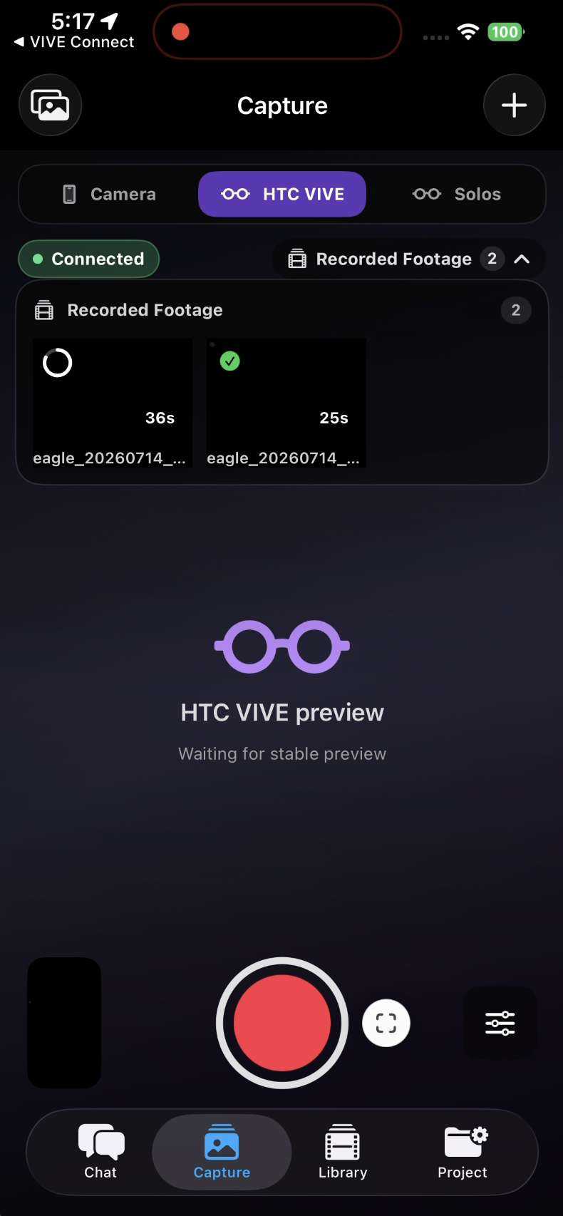 Capture with VIVE Eagle